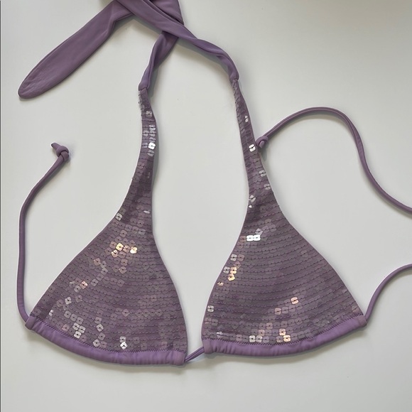Victoria's Secret Other - Victoria Secret Purple Sequin Bikini Top Size Small